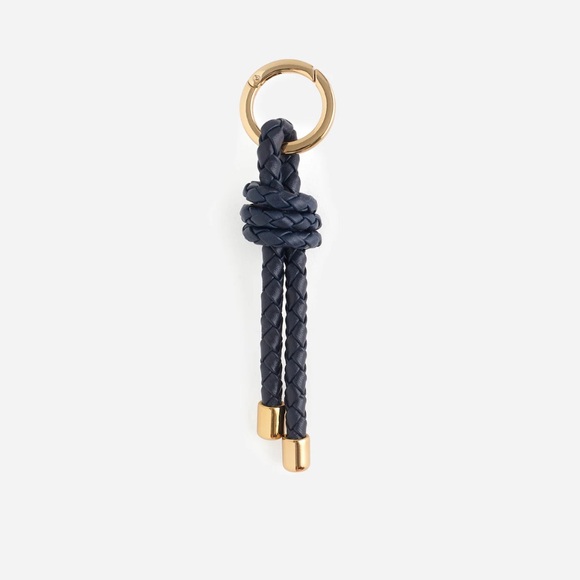 Madewell Handbags - Madewell Woven Leather Bag Charm Juniper Berry